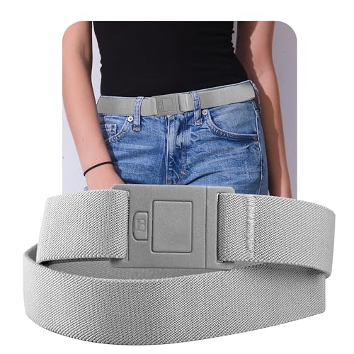 Image of Womens Belts for Jeans, Invisible Flat Buckle Belt, Adjustable Stretch Fit | Adjustable Invisible Belt with Flat Buckle, No Bulge, Comfortable All Day Fit for Jeans, Pants and Dress