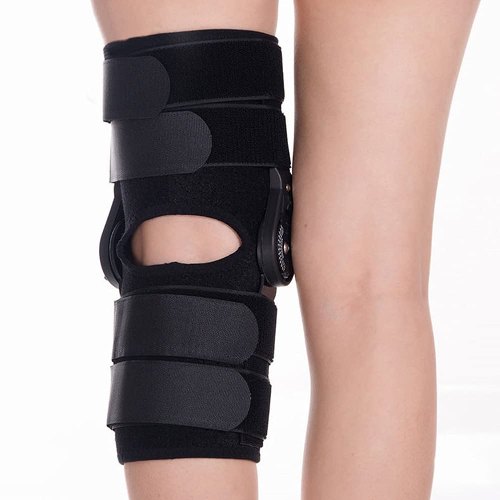 Rodillera con bisagras, estabilizador de ortosis para Hombre y Mujer, Soporte de Rodilla Ajustable para Pierna Izquierda y Derecha, Soporte de recuperación Ajustable