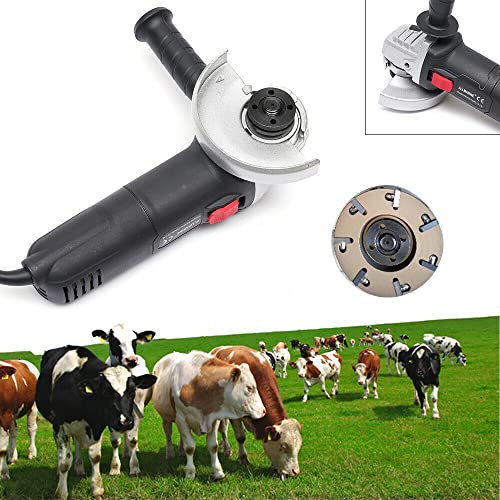 Electric Hoof Knife Cattle Hoof Cutter Knife Hoof Trimmer Electric Cow Hoof Trimming Plate Disc Livestock Sheep Foot Trimmer with 7 Blades for Horses Sheep Cattle Cow