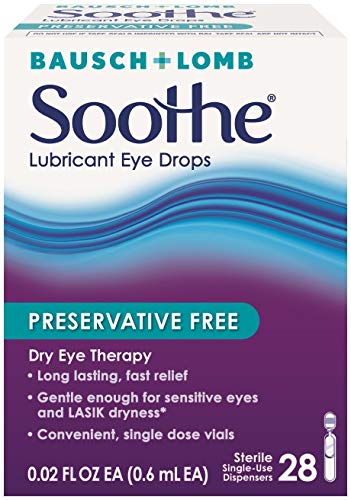 Soothe No Preservative Lubricant Eye Drops by Bausch e Lomb, 28 count