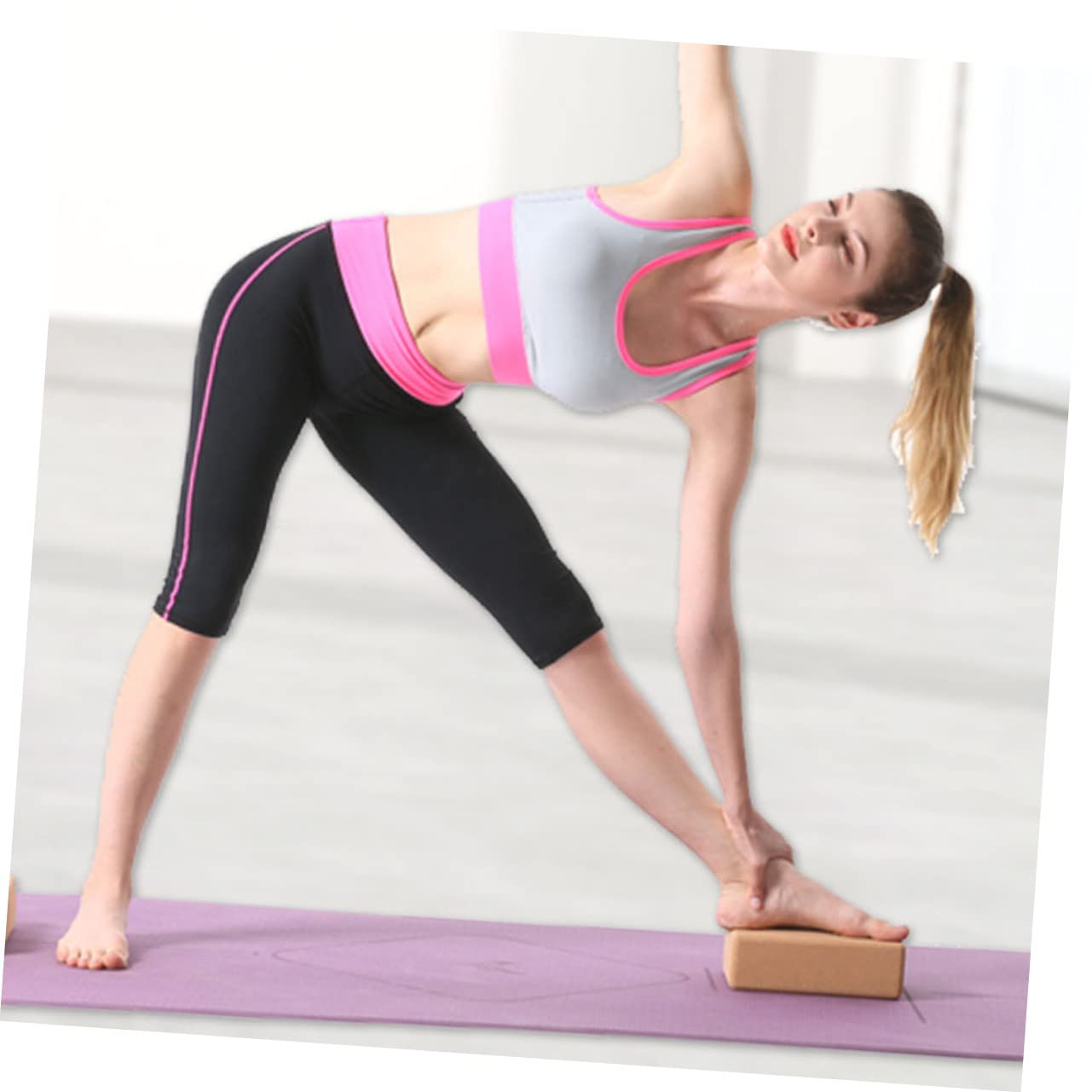 Abaodam Bloque De Yoga De Roble Natural De Alta Densidad Soporte Ecológico Para Mejorar Flexibilidad y Para Entrenamientos De Yoga y Fitness