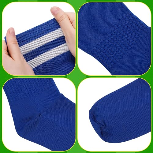 Jspupifip 6 Pairs Childrens Football Socks Kids Breathable Soccer Socks Long Football Sports for Boys Girls Youth Junior Running, Training, Rugby, Hockey (Aged 5-13)3