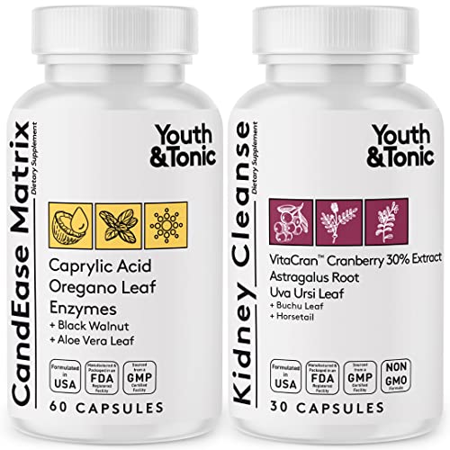 CandEase Matrix Pills & Kidney Cleanse Bundle 2 Pack | Supports Body Cleansing and Maintains Urinary Tract & Bladder Health