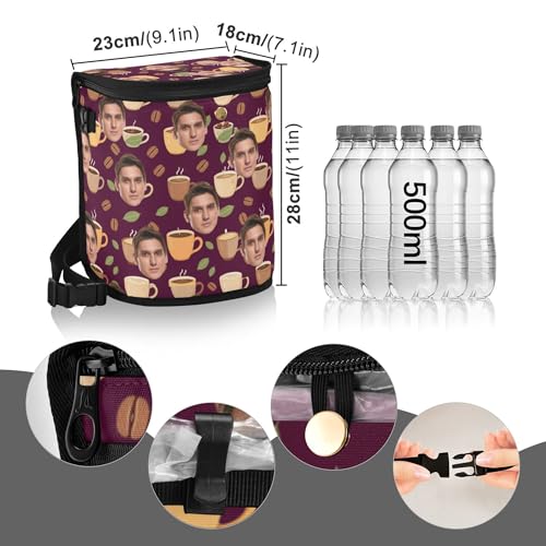 Image of Wudan Cartoon Coffee Elements Custom Trash Can for Car with Lid Lid Leak Proof Hanging Trash Can for Car Interior Essentials