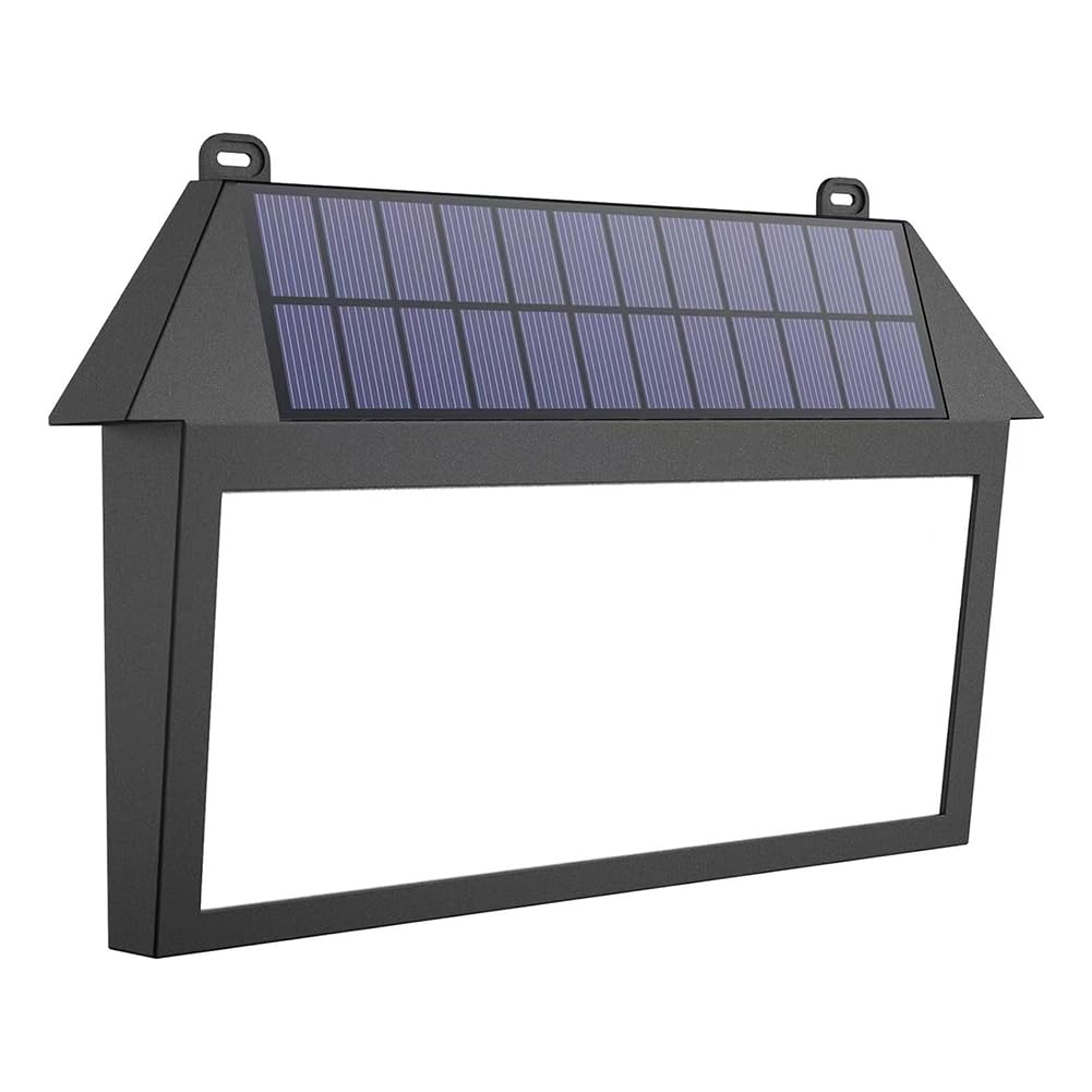 Lampe murale pour maison et jardin avec numéros solaires étanches