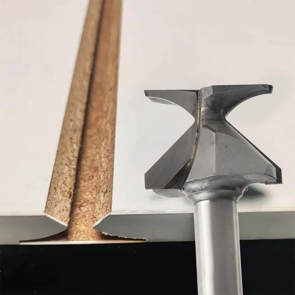 Punta per pialla per legno, fresa per fresa flycutter per appiattimento e coniglio, codolo da 12 mm, per piegatura ad arco integrata, per lavorazione del legno professionale (R18)