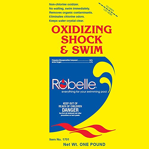 Robelle 1701-12 Oxidizing Shock And Swim Monopersulfate Non-Chlorine Pool Shock, 1-Pound, 12-Pack #TOP1