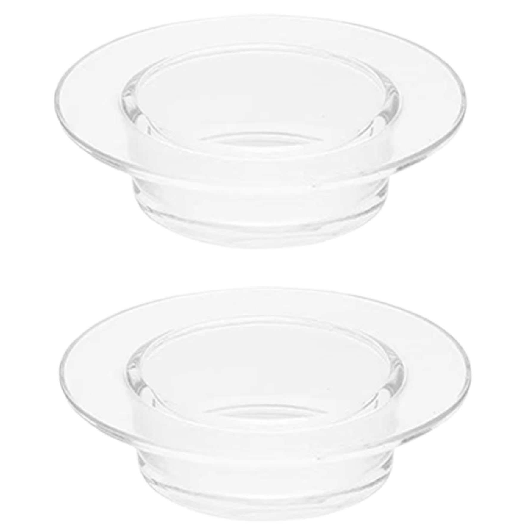 Ngbbby 2PCS 4.5inch Glass Wax Warmer Replacement Dish Liners, Candle Heating Props Easy to Clean for Lamp Wax Melting, Tart Burner