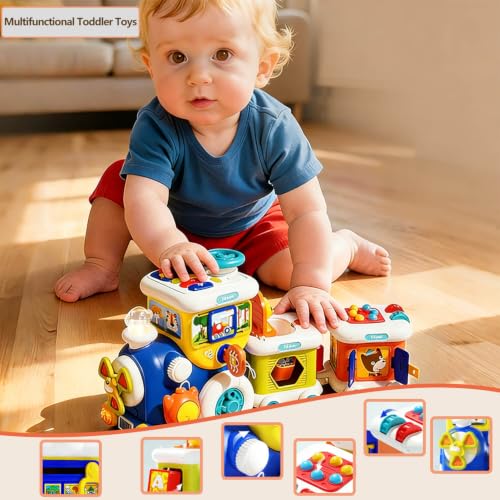 Image of Montessori Busy Board Toys for 1 2 3 Year Old Boy, 1 Year Old Boy Gifts | Educational Learning Toddler Toys Birthday Gift for 1-2 Boy and Girl