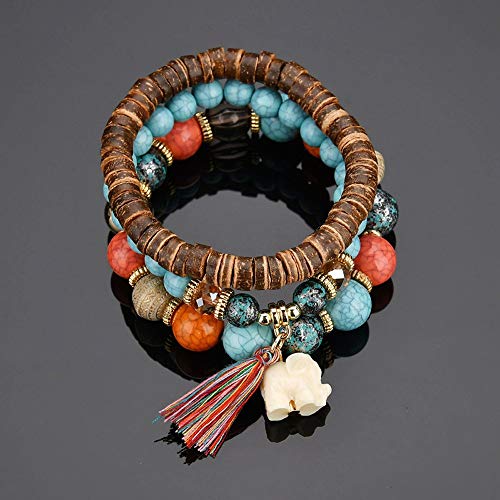Hithop HONGXIN Bohemian Wood Beaded Bracelets & Bangles thumb #5