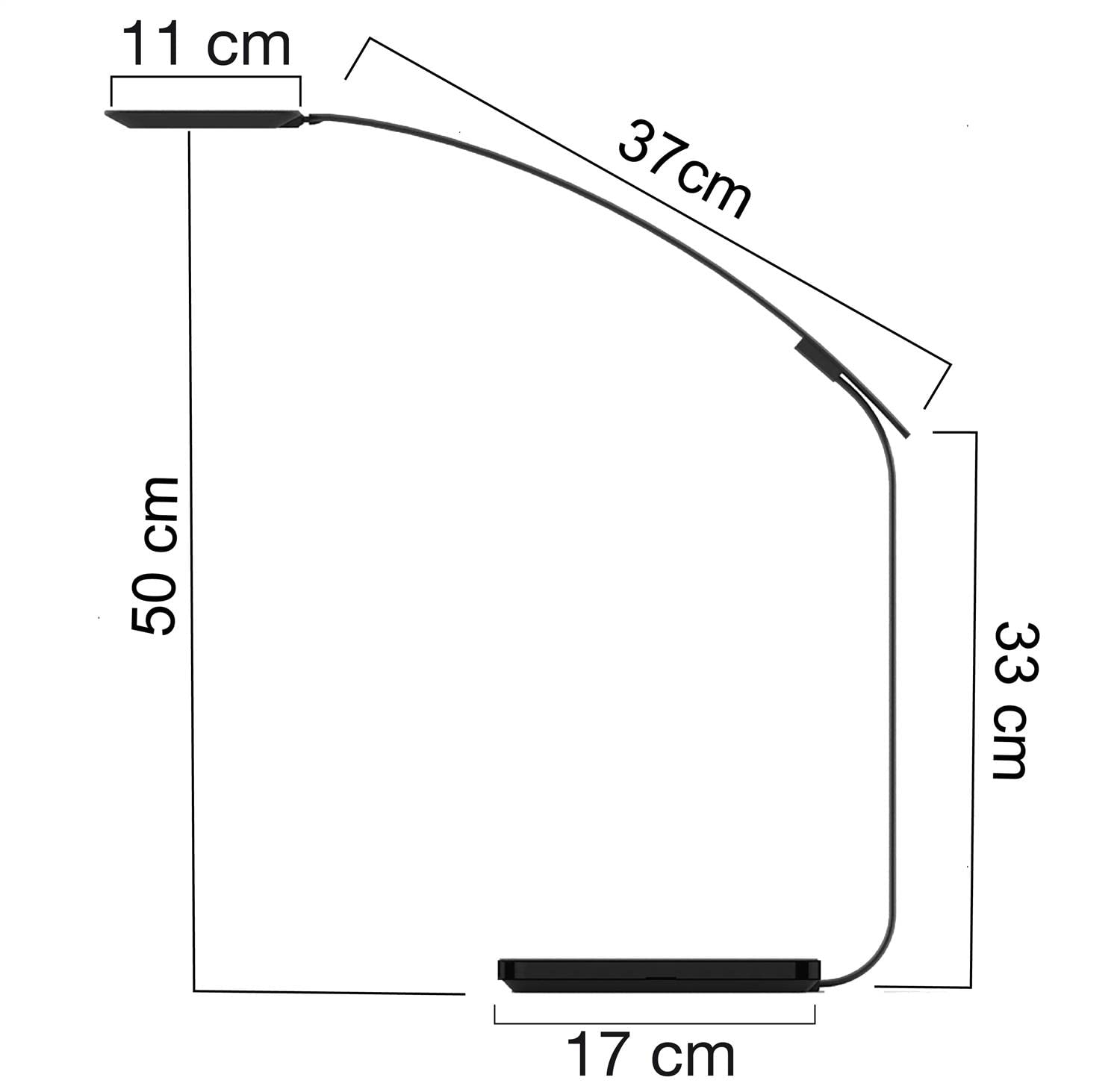 UNILUX 400110241 TIMELIGHT lampa biurkowa LED, kolor czarny, regulacja natężenia światła/koloru za pomocą aplikacji, automatyczne dostosowanie oświetlenia do biorytmu