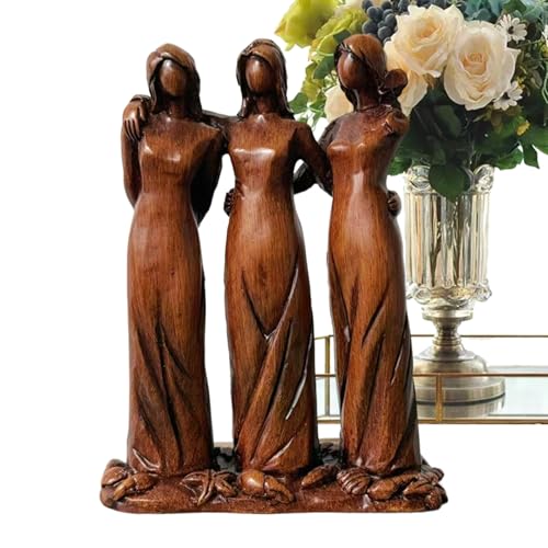 Figura de hermanas a Mis lados | Decoración de resina amistad | Estatua hermana Decoración Fiesta - para mujeres Amigas Hogar Dormitorio Salón Biblioteca