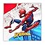Procos- Spider Man Super Hero Napkins compostables 33 x 33 cm, 10201172, coloré, Taille Unique