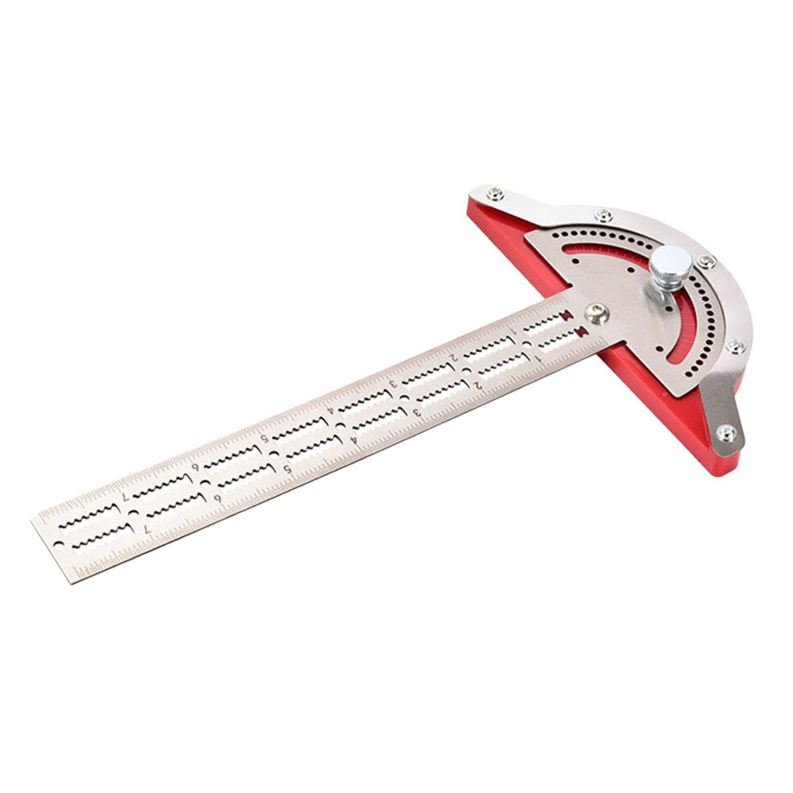 Zambuph Effective Woodworking Edge Guiding Ruler Stainless Steel Offers Reliable Measurements Woodworkers Mechanics T Type Woodworking Edge Ruler Measuring, 10 Inch