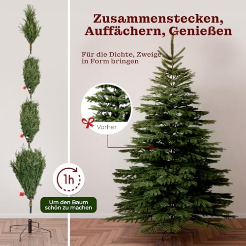 Künstlicher Weihnachtsbaum mit Beleuchtung 240 cm von Boomding