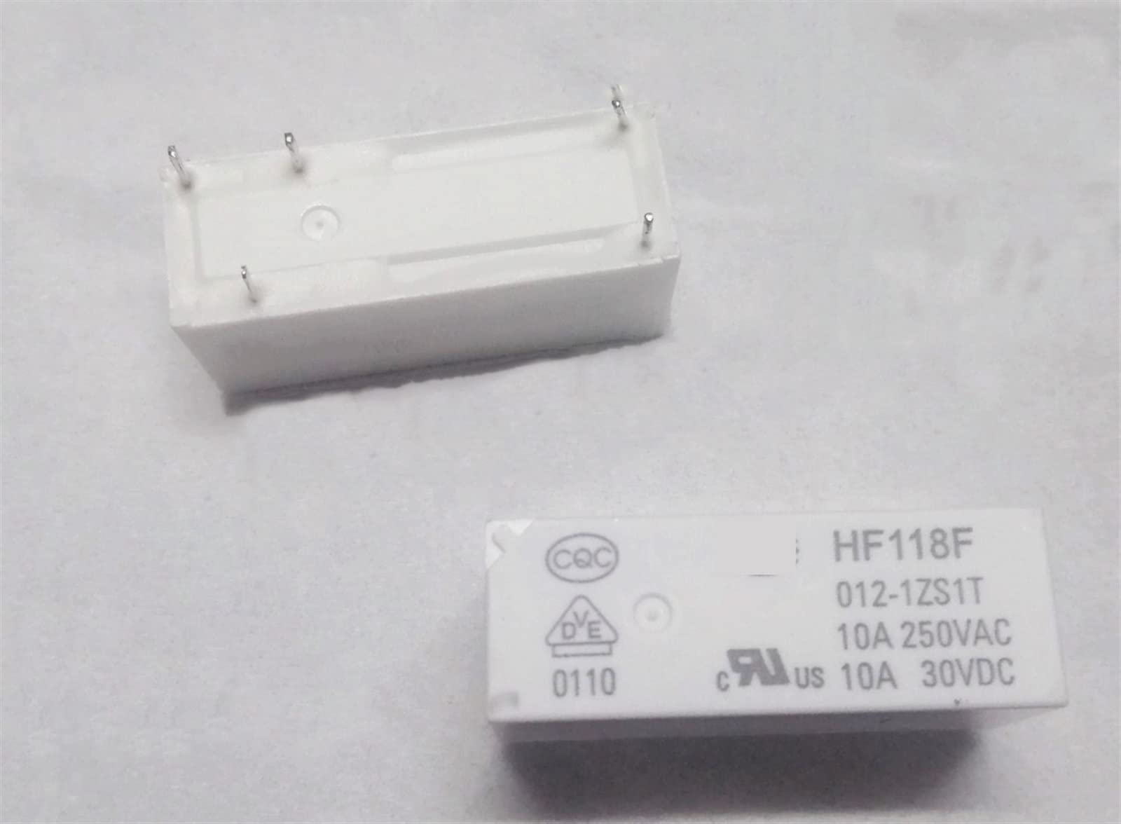 Relais HF118F 024-1ZS1T JQX-118F 5PIN commutateur de puissance 10A pour automatisme lot de 10