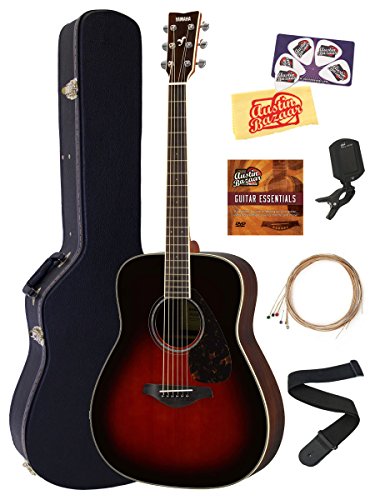 Yamaha FG830 Solid Top Folk Acoustic Guitar - Tobacco...