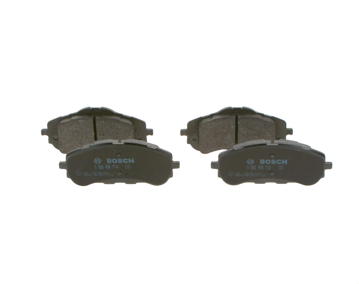 Bosch BP1709 - Plaquettes de Frein Avant pour Voiture - Qualité Bosch - Réduction du Bruit et de la Poussière - Certifié ECE-R90 - Sans Cuivre - Jeu de 4 Plaquettes - Avec Accessoires