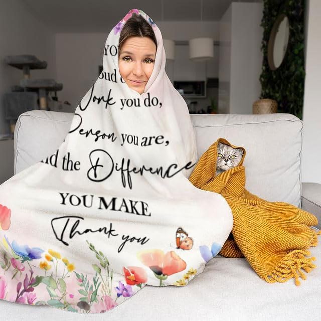 Thank You Gifts for Women, Appreciation Gifts for Employee, Inspirational/Farewell/Retirement Gifts for Coworkers/Teacher/Nurse Throw Blanket 60”×50” - Image 3