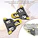 Tbest Road Bikes Cleats Pedals, Indoor Outdoor Self Locking System Cycling Pedals Shoes Cleat with Installation Parts (Yellow