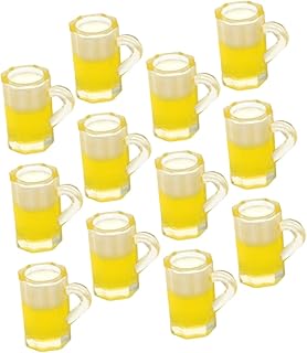 SECFOU 20 Pçs Simulação Caneca De Cerveja Decoração Para Casa Para Casa Resina Copos De Cerveja Acessórios Para Óculos Decoração Para Casa Mini Casa De Boneca Em Miniatura Copos De