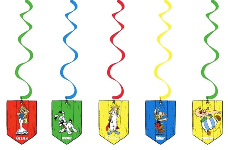 Chaks 12814-AX, Set de 5 Suspensions Swirls 60cm Astérix ®