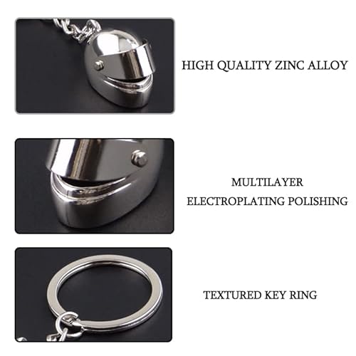 PlandleLee Motorrad Helm Schlüsselanhänger,2 Stück 3D-Mini Helm-Schlüsselanhänger, Sehr eigentlich als Geburtstag, Feriengeschenk