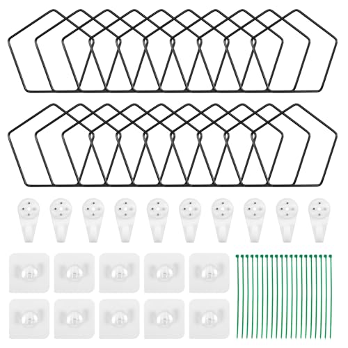 Lot de 20 Treillis d'escalade en métal en Forme de Pentagramme antirouille réglable Pothos Polyvalents et faciles à Assembler pour intérieur et extérieur