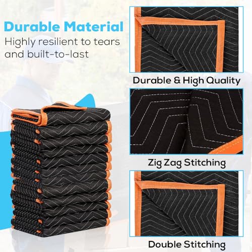 Image of Simpli-Magic Heavy Duty Padded Moving Blankets 72 inch x 80 inch - 24 Pack