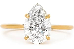 Exquisite 1/2/3 CT Pear-Shaped Moissanite Engagement Ring: A Symbol of Enduring Love and Brilliance