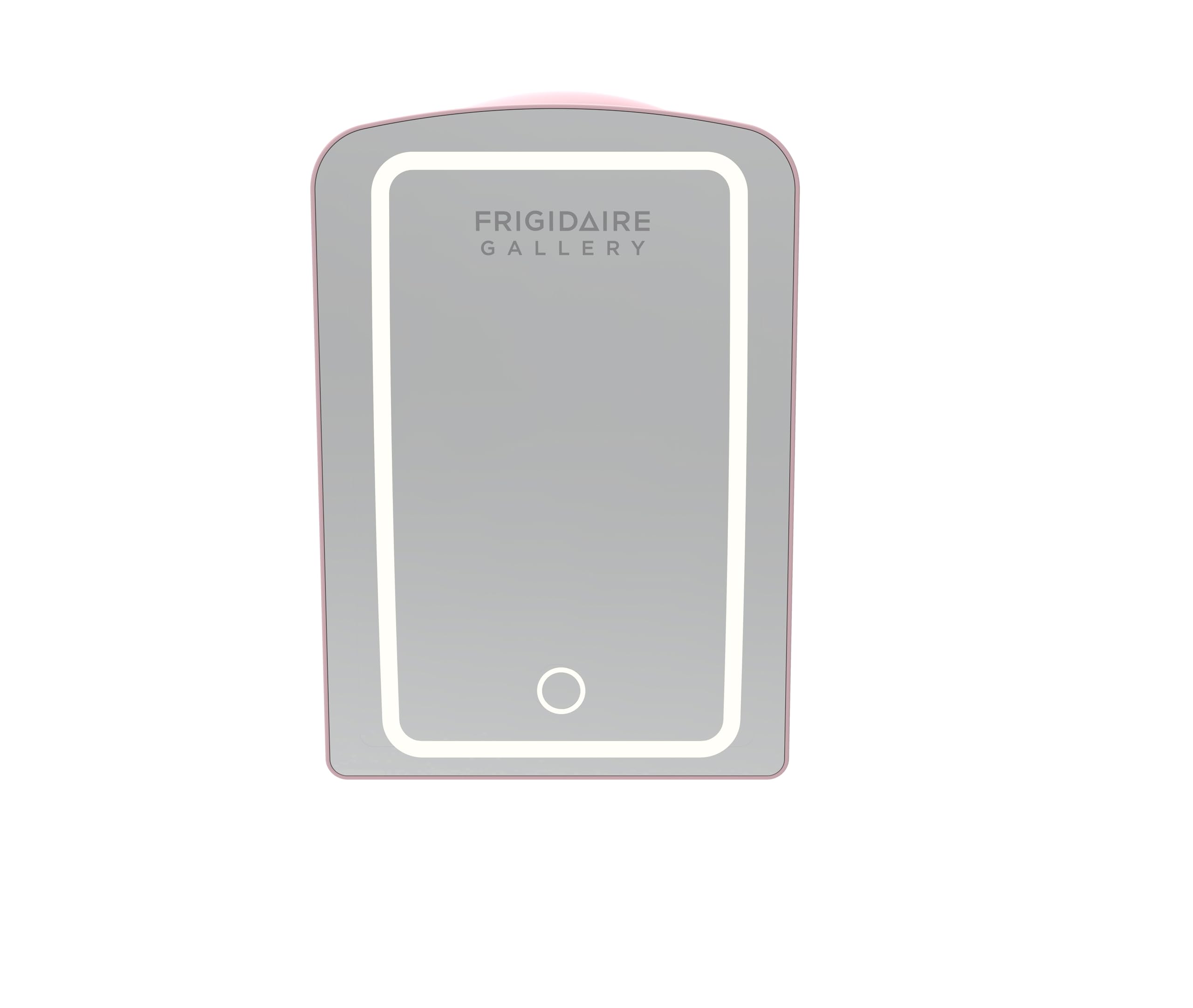 FRIGIDAIRE Mini Personal Fridge Cooler, LED Lighted Mirror, 6.5L Capacity, 9 Cans, 100% Freon-Free & Eco Friendly, for Makeup, Skincare, Portable