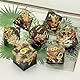 Haxtec DND Dice Set Sharp Edge Resin Dice Set with Dice Case, D and D Dice, Polyhedral D&D Dice Set for Dungeons and Dragons TTRPGs DND Gift