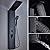 ELLO&ALLO Stainless Steel Shower Panel Tower System, Rainfall Head Rain Massage System with LED Body Jets, Black