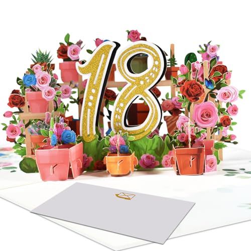 Magic Ants Tarjeta de aniversario, tarjeta de cumpleaños, aniversario de boda, tarjeta de felicitación 3D, tarjeta de cumpleaños de 18 años, tarjeta de felicitación con ramo de rosas (18)