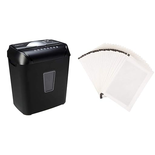 MockWares Basics 12-Sheet Cross-Cut Shredder with 24-Pack Lubricant