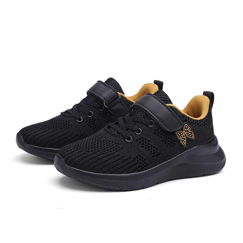 Girls Knitted Mesh Sports Shoes Girl Walking Athletic Sneakers Kids Tennis Running Sneaker Lightweight Breathable Casual