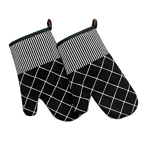 DSKK Gants de Four, Gants de Cuisine, Gants épaissis résistants à la Chaleur, pour la Cuisine Micro-Ondes, Four, Barbecue (1 Paire) (1#) Cover