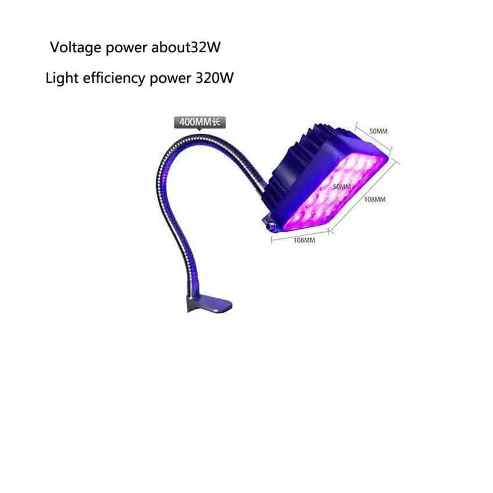 UV-Harz-Härtungslicht, 320W Hochfeste 395nm 405nm 365nm Ultraviolette UV-Härtungslampe Harz Schattenloser Kleber Kristallkleber 3D-Drucklicht Feste Lampe für 3D-Drucker Solidify Resin, DIY-Härtungsgeh