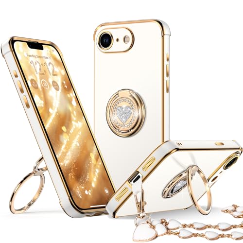 Coque iPhone 16E blanche idéale pour les appels vidéo de bureau et selfies