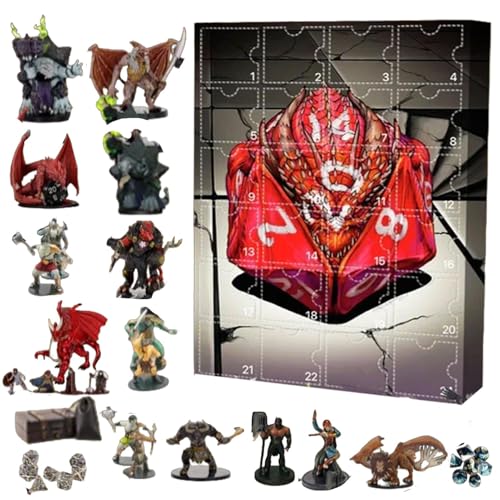 Calendario Avvento Cavalli Calendario Avvento Drago 2024 - 24 Ornamenti Dinosauro Miniatura Per Natale Decorazione Festiva