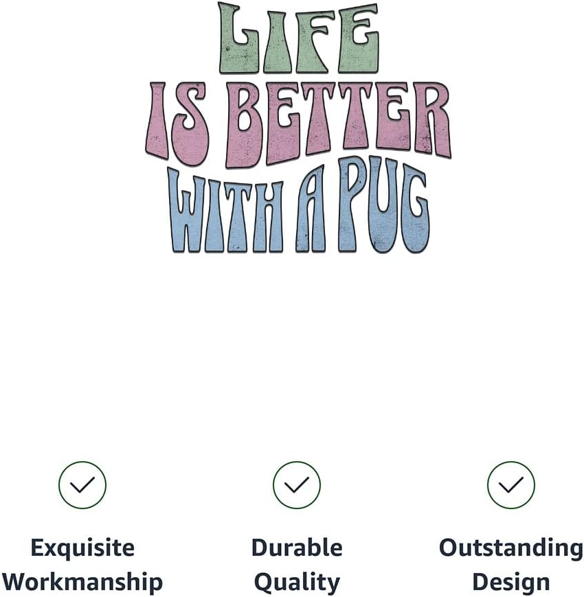 Pug Lover Dog Shirt with Hoodie - Quote Dog Hoodie - Trendy Dog Clothing - Black White, 2XL