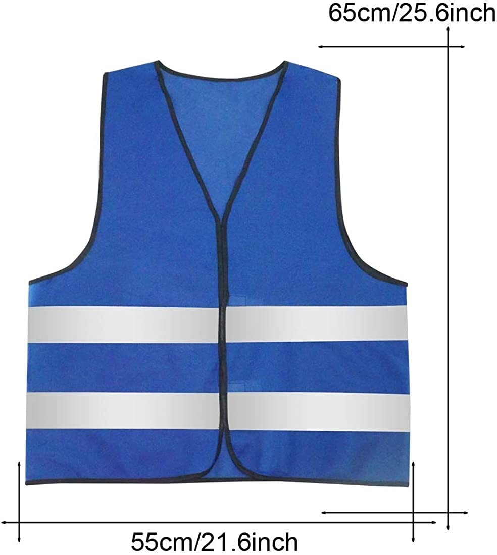JJJ 2 Pack Gilet réfléchissant la Ceinture de sécurité réglable for la Course en Plein air Faisant du Jogging Cyclisme Marche Marche (Color : Blue+Grey)