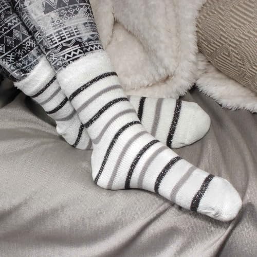 Image of BambooMN Women's Super Soft Warm Cozy Fuzzy Socks Assortments