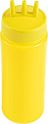 Miniatura 2 de Botellas exprimibles de condimentos de 24 onzas, 6 botellas con triple punta de dispersión  Botellas grandes y flexibles de plástico amarillo