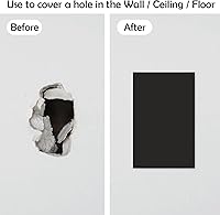 Vista 3 de Rubber Bond Placa de Goma Autoadhesiva para Toma de Pared, Paquete de 5 Unidades – Parche de Agujero para Paneles de Yeso Fácil de Aplicar Despegar