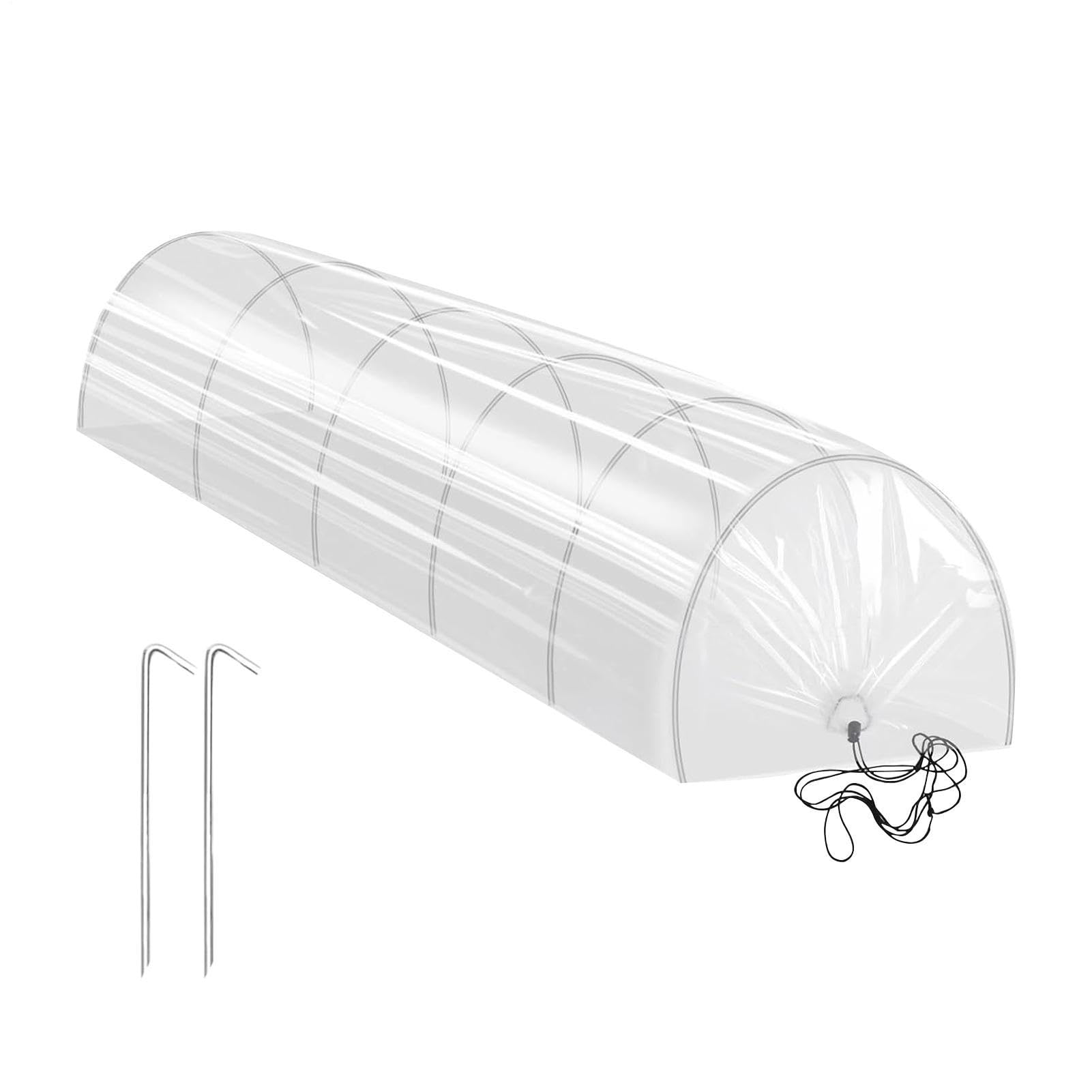 Serre tunnel de jardin avec bâche robuste pour légumes en automne et hiver