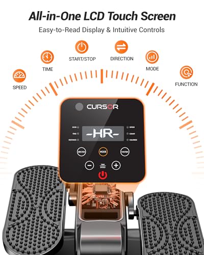 Image of Under Desk Elliptical Machine Seated Pedal Exerciser | Quiet Leg Exerciser While Sitting, Mini Portable Leg Exercise Machine with Remote, Adjustable 12-Speeds, Manual & Auto Mode