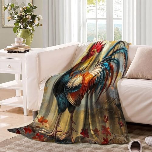 Couverture coq contre les nuits froides couverture lit microfibre
