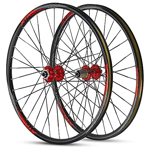 Rims Mountain Bike Wheelset QR Quick Release MTB Wheels 26" Bicycle Rim 32H Cassette Disc Brake Hub For 7/8/9/10/11 Speed 1998g (Size : 26 inch) Cover