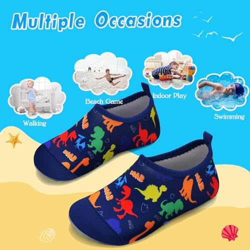 Image of WateLves Kids Water Shoes Toddler Girls Boys Barefoot Non-Slip Quick Dry Aqua Socks for Beach Swim Walking